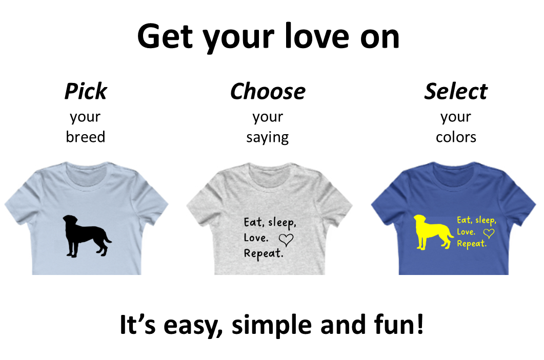 Personalized pet tee-shirts from WaggyTailClothing.com are fun to make and of high quality.
